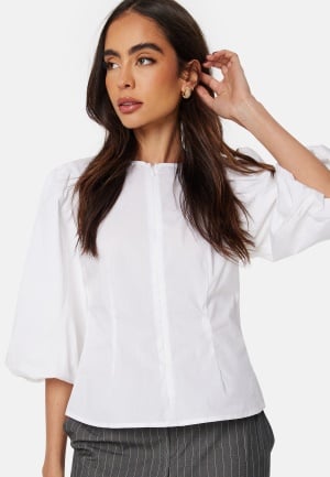 VILA Videla 2/4 Volume Sleeve Top Cloud Dancer 42