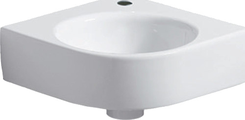 GEBERIT servant 450x395x155mm hh midtre med øvre hjørne porselen