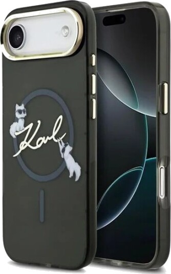 Karl Lagerfeld MagSafe Mobildeksel til iPhone Air - Choupettes Karl Script Logo - Svart Karl Lagerfeld MagSafe Mobildeksel til iPhone Air - Choupettes Karl Script Logo - Svart