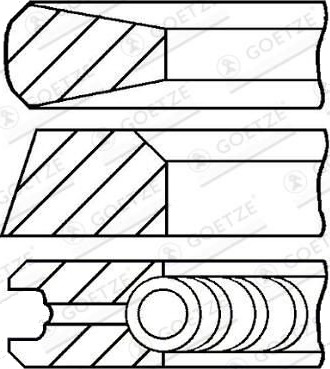 Stempelringsett GOETZE ENGINE 08-432700-00
