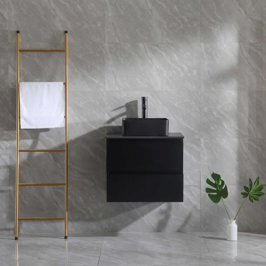 Bathlife Extas Servantskap 60x50x47 cm med servant Sort Matt Bathlife Extas Servantskap 60x50x47 cm med servant Sort Matt