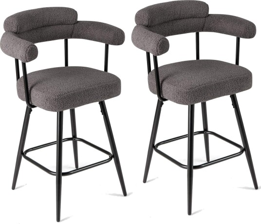 360° svingbare barkrakker plysj bouclé sett med 2 360° svingbare barkrakker plysj bouclé sett med 2