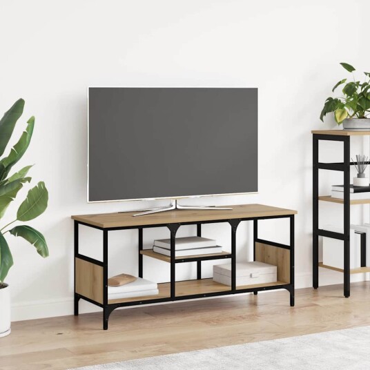 TV skap Artisan Eik 100 x 35 x 45 cm Ingeniørtre og jern