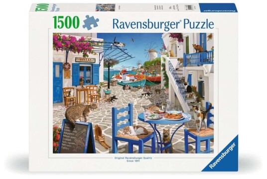 Ravensburger Puslespill 1500 Brikker Cats Of Mykonos Ravensburger Puslespill 1500 Brikker Cats Of Mykonos