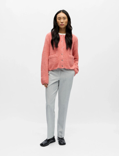 Object Objsaggia Re L/S Knit Cardigan Noos   Pink   L