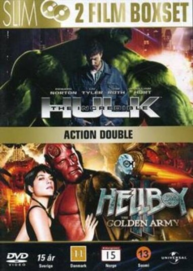 The Incredible Hulk / Hellboy 2 DVD 2 Filmer i En The Incredible Hulk / Hellboy 2 DVD 2 Filmer i En