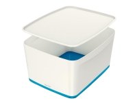 Leitz MyBox Large - Lagerboks - for A4 - 18 liter - blå metallic Leitz MyBox Large - Lagerboks - for A4 - 18 liter - blå metallic