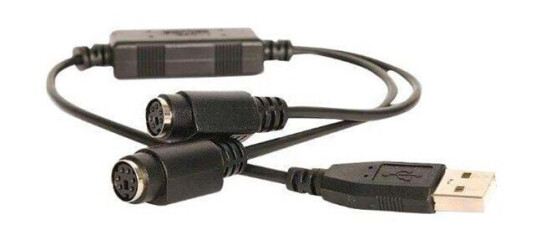 StarTech USB til PS/2 Tastatur- og Musadapter 0,435 m Svart StarTech USB til PS/2 Tastatur- og Musadapter 0,435 m Svart