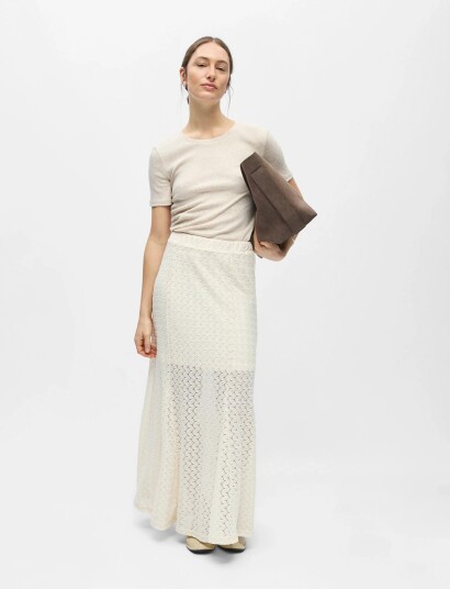 Object Objjulia Hw Long Skirt 144 Cream S