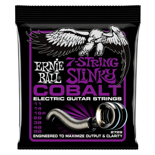Ernie Ball Eb-2729 7-Str-Power-Cobalt 011-058