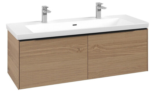 Villeroy & Boch  Subway 3.0 Servantskap m/2 skuffer 1272x429x478 mm Nordisk Eik