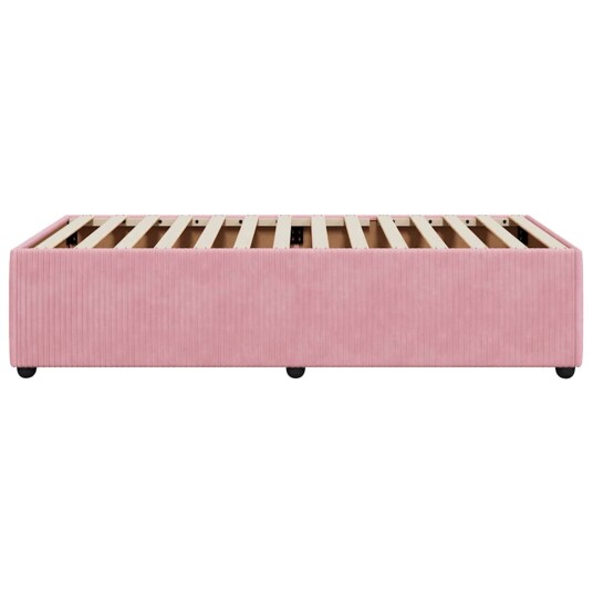 Sengeramme rosa 90x190 cm fløyel 3284981