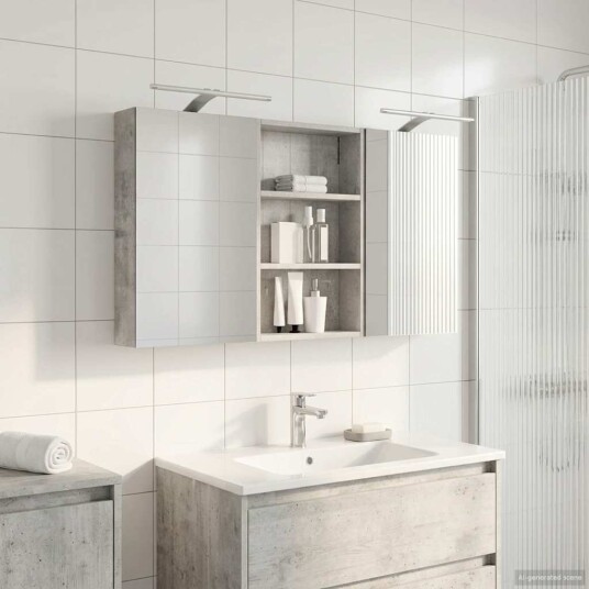 Baderomsskapsett 3 pcs 120 x 10,5 x 60,5 cm Konstruert tre Baderomsskapsett 3 pcs 120 x 10,5 x 60,5 cm Konstruert tre