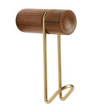 Woud - Around Wall Hanger Small Walnut/Brass
