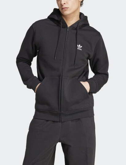 Adidas Originals Ess Fz Hd Black XS Adidas Originals Ess Fz Hd Black XS