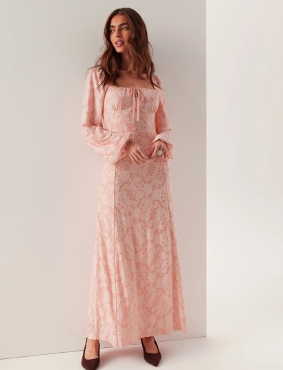 Bubbleroom Floral Structure Dress Pink S