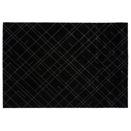 Tica Copenhagen Gulvmatte/ Teppe 90x130cm_Lines Sort-Grå Tica Copenhagen Gulvmatte/ Teppe 90x130cm_Lines Sort-Grå
