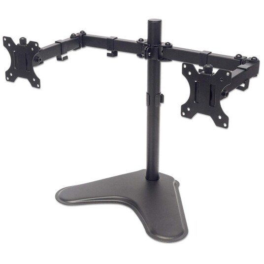 MANHATTAN Universal Dual Monitor Stand with Double-Link Swing Arms, Holds Two 13