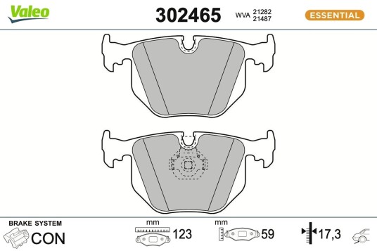 Bremseklosser VALEO 302465