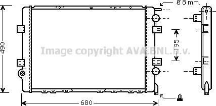 PRASCO RTA2264 Radiator motorkjøling PRASCO RTA2264 Radiator motorkjøling