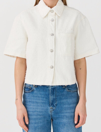 IVY Copenhagen Ivy-Uta Oversize Ss Shirt White Pun - White - 40
