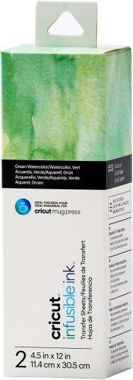 Cricut Infusible Ink Tilbehør Transfer Sheets 14x33 cm 2-pack Green Watercolor Cricut Infusible Ink Tilbehør Transfer Sheets 14x33 cm 2-pack Green Watercolor