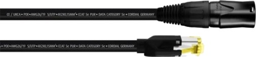 Cordial 15549 3 M Cat5e S/Utp Stp Rj 45 Rj 45 Sort