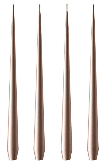 Ester & Erik lys 32 cm 4-pakning metallic Champagne