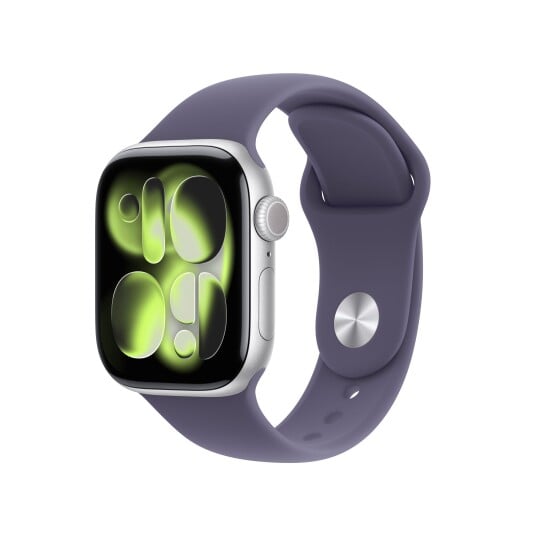 Apple Watch Series 11 GPS 42mm Silver Aluminium Case with Purple Fog Sport Band   M/L
