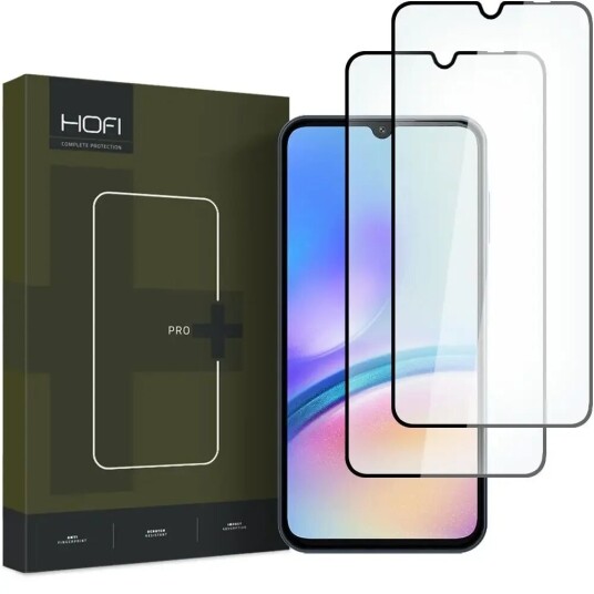 HOFI Samsung Galaxy A05s Hofi Glass Pro+ Skjermbeskytter - Case Friendly - 2-Pak - Svart Kant