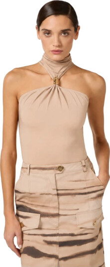 Elisabetta Franchi Dame Topper Beige XS,