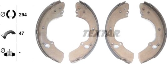 Bremsesko sett TEXTAR 91063400 Bremsesko sett TEXTAR 91063400