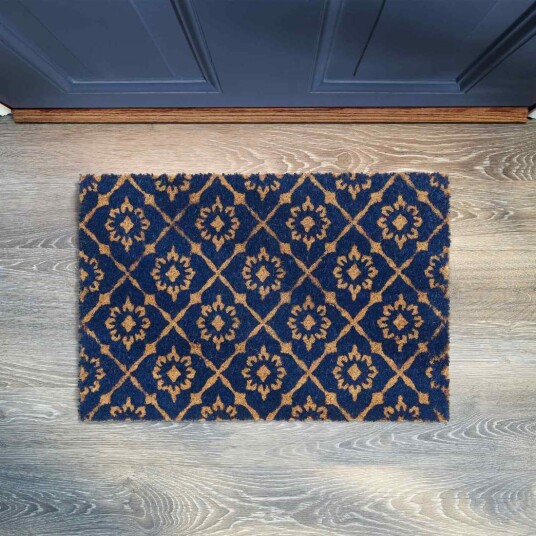 Rxs Dørmatte kokosfiber med blomstermønster