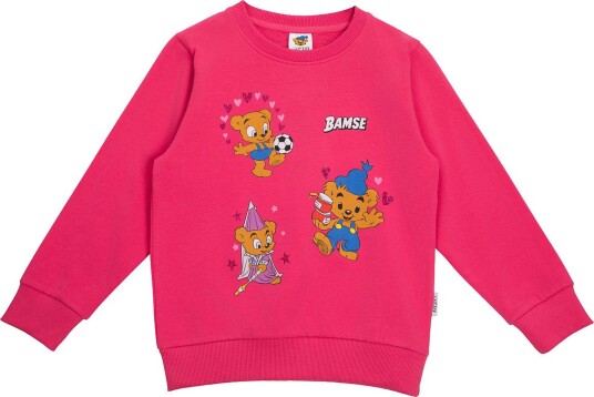 Bamse Nalle Maja Collegetröja Pink 122