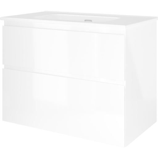 Sanibell Proline møbelpakke 81x46 cm hvit høyglans Sanibell Proline møbelpakke 81x46 cm hvit høyglans