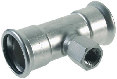 Vsh T Stk. 76,1 3/4""  76,1 MM Bakke Xpress Rustfri Press