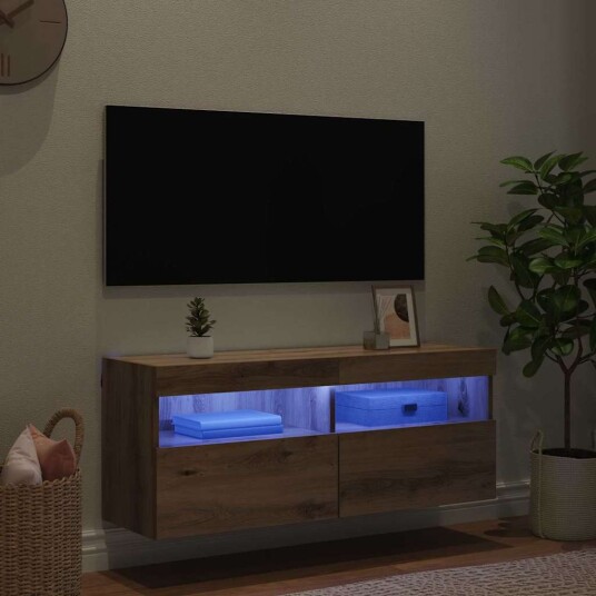 TV Veggskap Artisan Eik 100 x 30 x 40 cm Konstruert tre