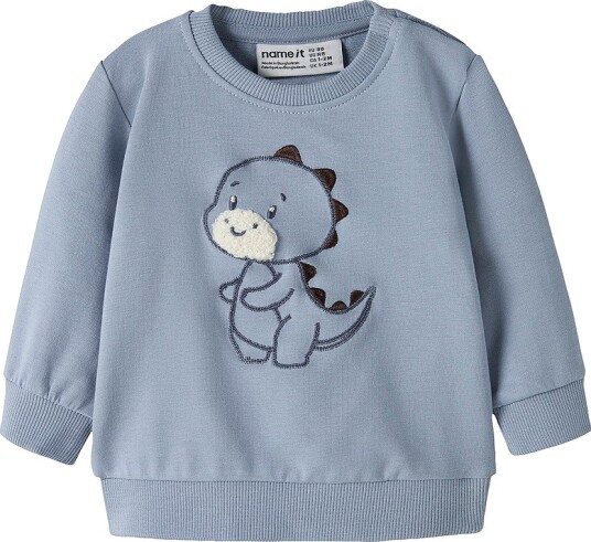 Name It baby Collegegenser nbmKnop LS Sweat Unb Blå