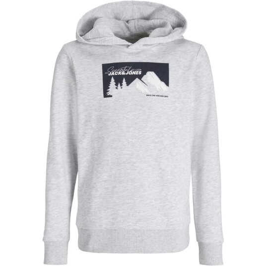 Jack & Jones Junior White Melange Jjsun Sweat Hette Jnr 128