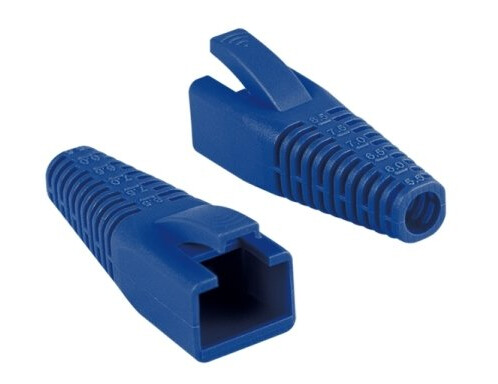 Logilink Knekkbeskyttelseshylse For Rj45-Plugger Kan Forkortes Blå Laget Av Pvc 95A For Cat.5 Cat. 6 Eller Cat.6A Rj45-Plugger - 1 Stk (Mp0059)