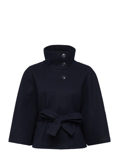 Gina Tricot Belt Cape Jacket Navy M/L