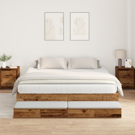 Lagringsseng Rammelagt Gammel Tre 180x200 cm