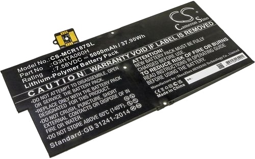 Batteri til Microsoft Surface Pro X 1876 Keyboard etc Batteri til Microsoft Surface Pro X 1876 Keyboard etc