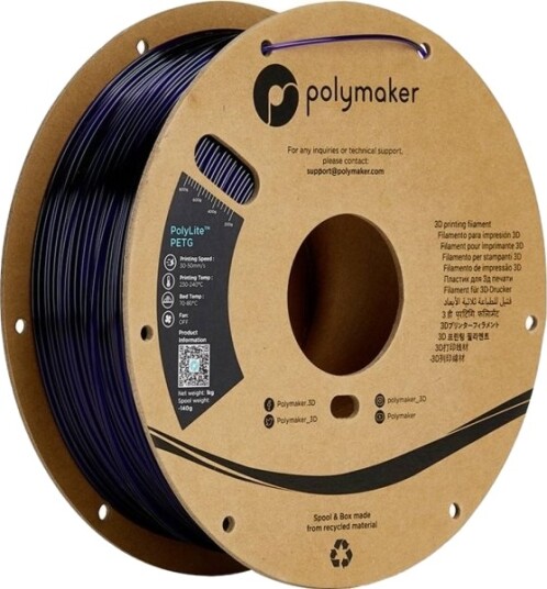 Polymaker PolyLite PETG Filament 1.75 mm 1000 g Blå PB01032 Polymaker PolyLite PETG Filament 1.75 mm 1000 g Blå PB01032