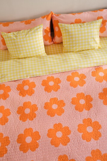 Jotex Sengeteppe Rosa/oransje WERNER 22156370378