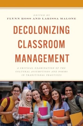 Decolonizing Classroom Management
