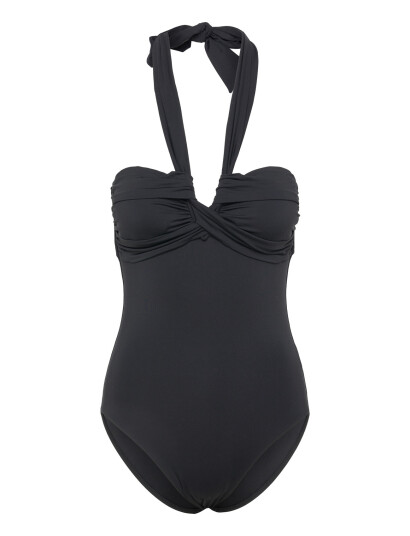 Seafolly S.collective Halter Bandeau One Piece   Black   34