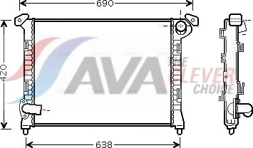 AVA COOLING SYSTEMS BWA2314 Radiator motorkjøling