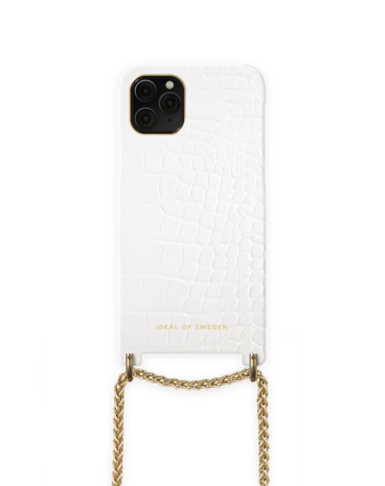 iDeal of Sweden Lilou Necklace Case White Croco Iphone 11p/xs/x