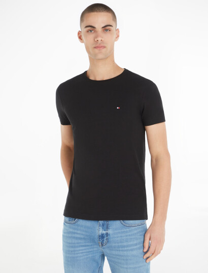 Tommy Hilfiger Core Stretch Slim C-Neck Tee - Black - S